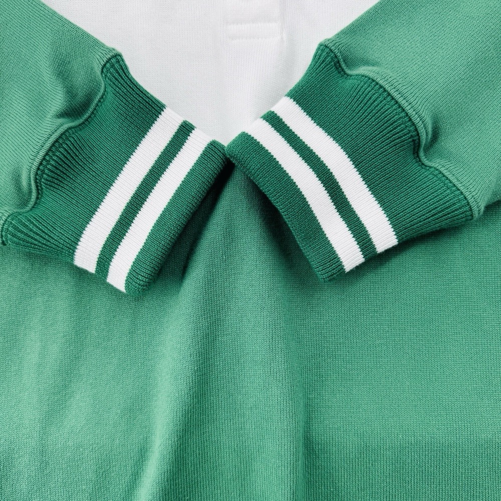 ROWING BLAZERS Women's Med Stripe Rugby Jersey Dress Green Heavy‎ Organic Cotton - Picture 6 of 14